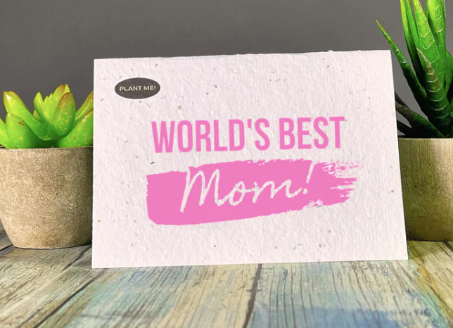 World's Best Mom Plantable Greeting Card